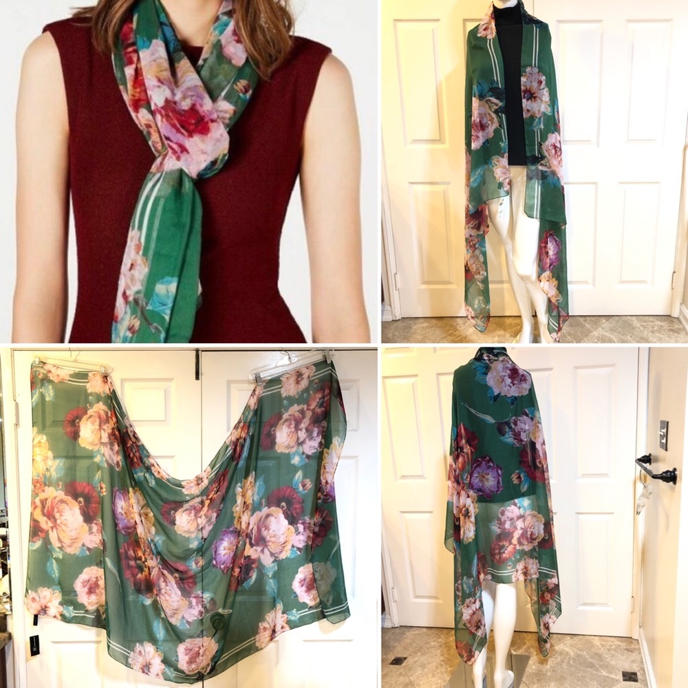 INC- Floral Stripe Extra Large~Versatile Wrap~NWT😻